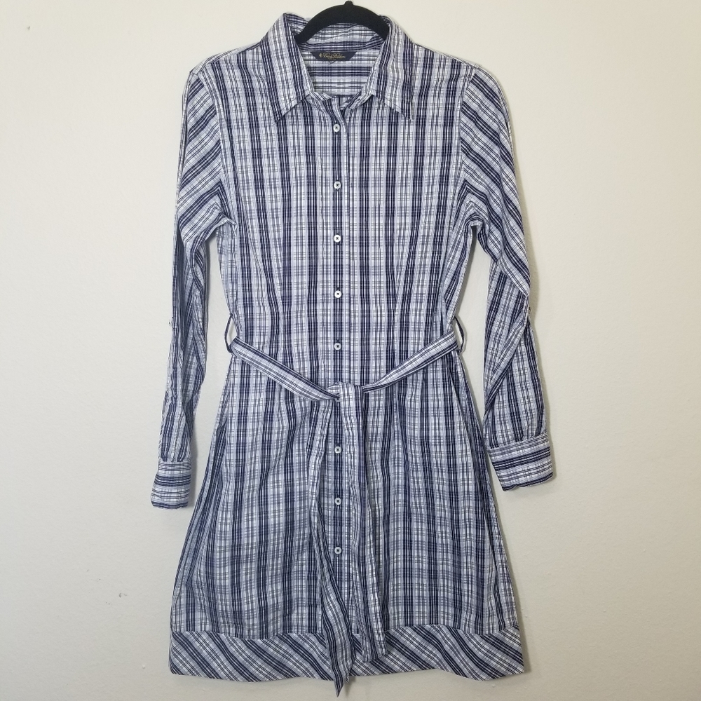 Brooks Brothers Tie-Waist Shirt Dress